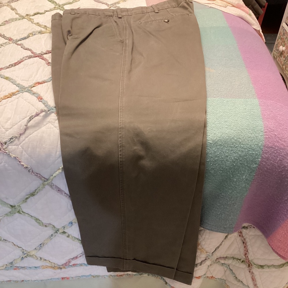 Faconnable cuffed cotton chinos